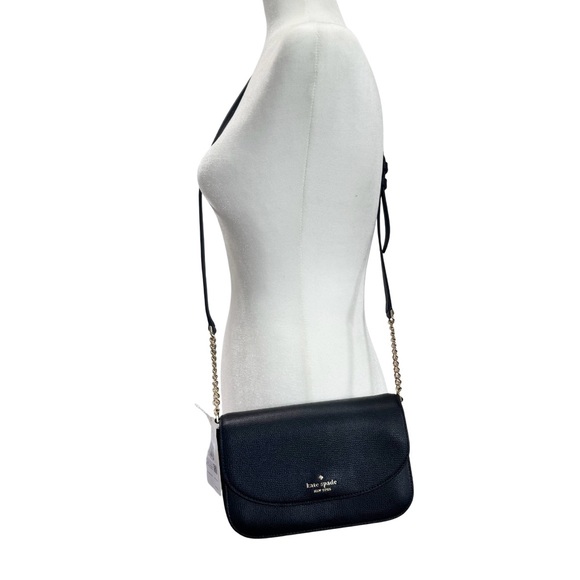 Kate Spade Kristi Crossbody Bag Black Leather Handbag Purse Preppy Designer Bag - Picture 5 of 7